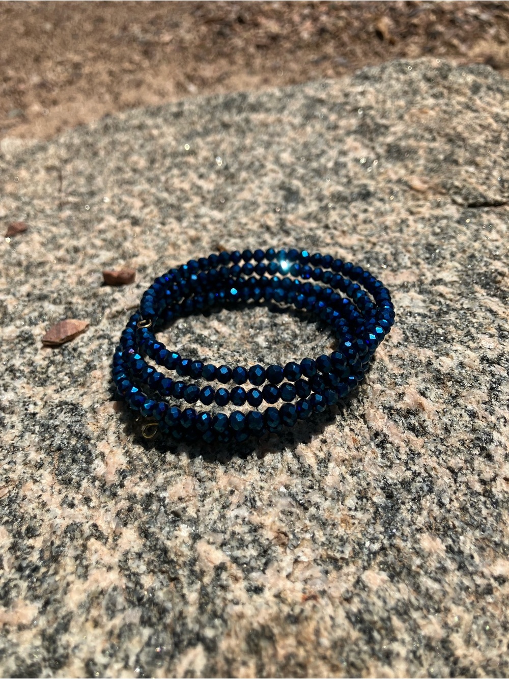 Artisan Midnight Blue Faceted Wrap Bracelet